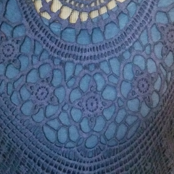 Beautiful blue crochet dress - Picture 2 of 6